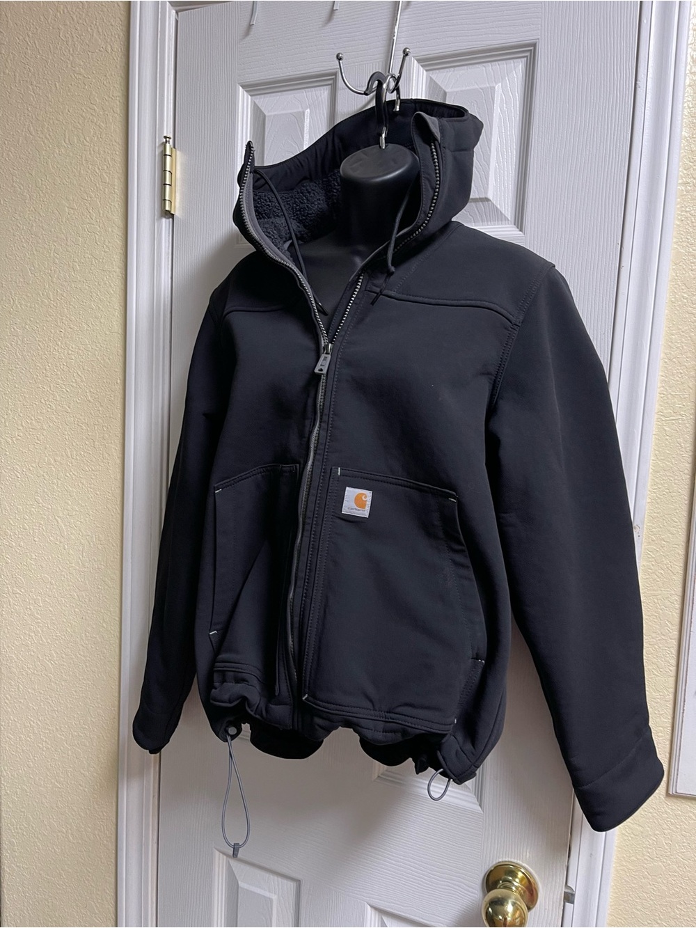 Carhartt Black Hooded Lightweight Work Jacket